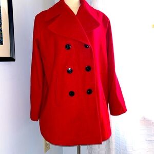 Jessica London Red Wool Coat 14